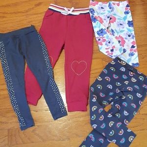 4 pair of toddler girls legging pants